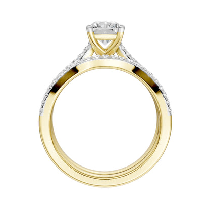 14K 1.40ct Lab Grown Diamond Bridal Set 66034