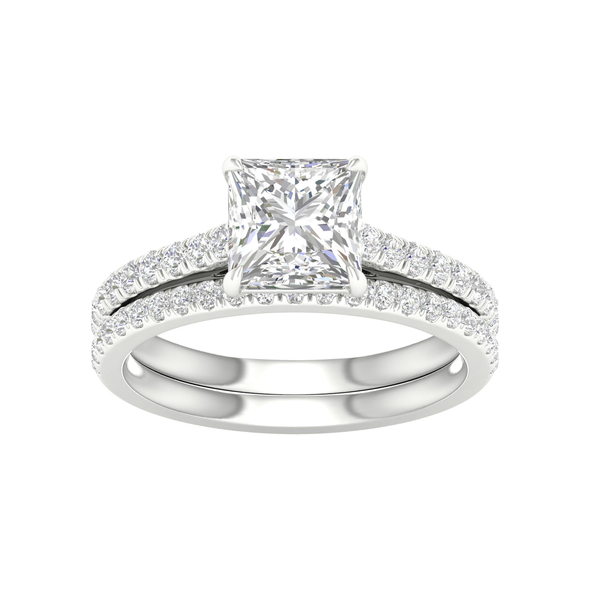 14K 2.50CT Lab Diamond Bridal Set 66048