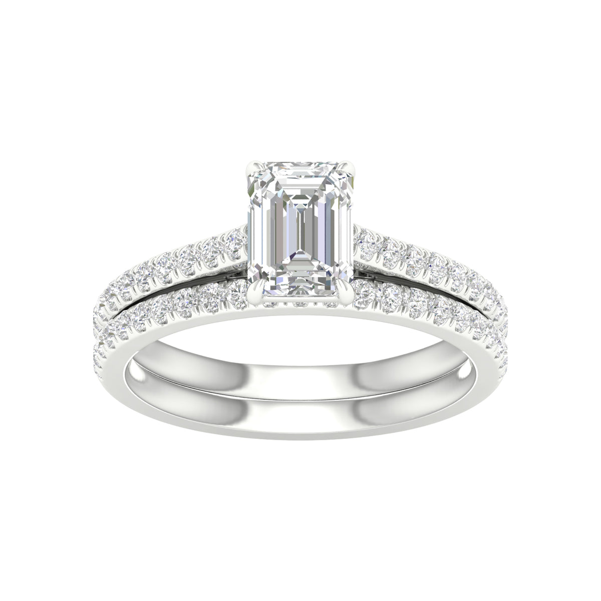 14K 1.50CT Certified Lab Grown Diamond Bridal Set 66050
