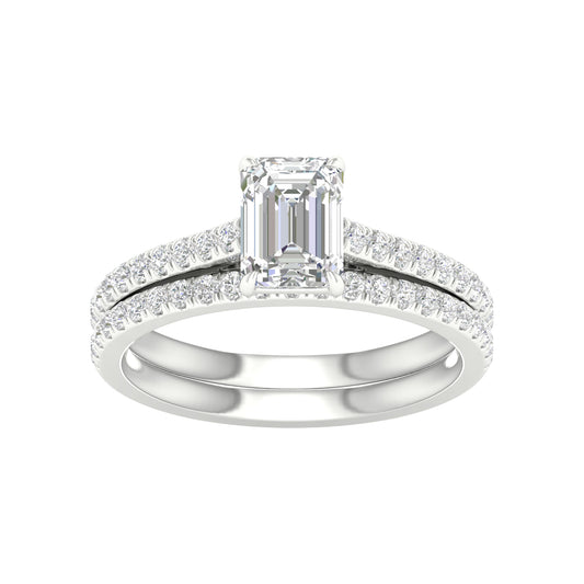 14K 1.50CT Certified Lab Grown Diamond Bridal Set 66050