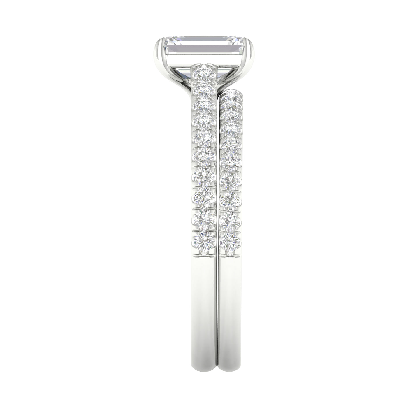 14K 1.50CT Certified Lab Grown Diamond Bridal Set 66050