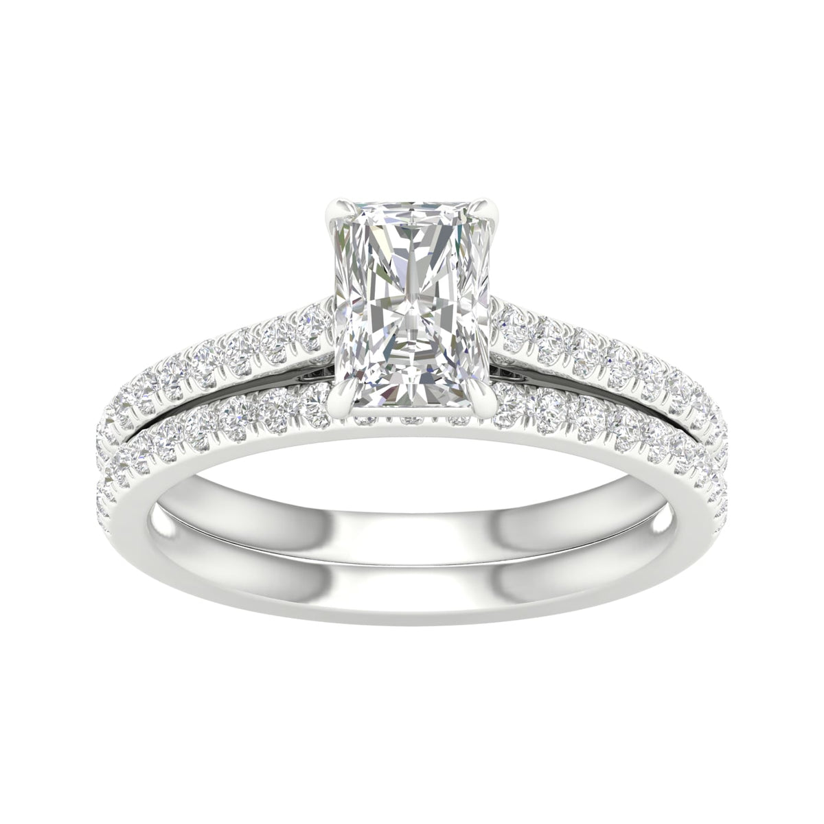 14K 1.50CT Lab Diamond Bridal Set 66058