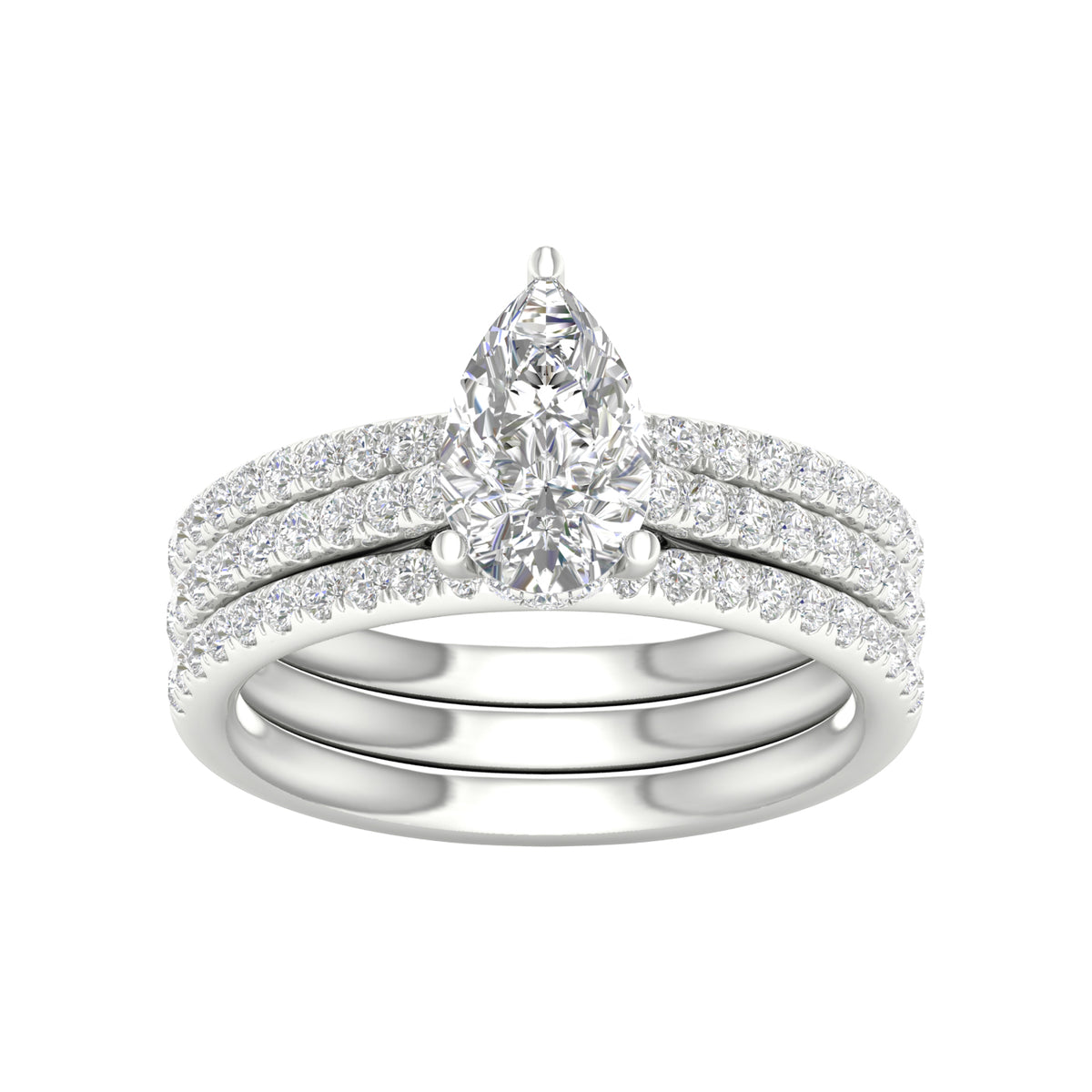 14K 1.75CT Lab Grown Diamond Bridal Set 66060