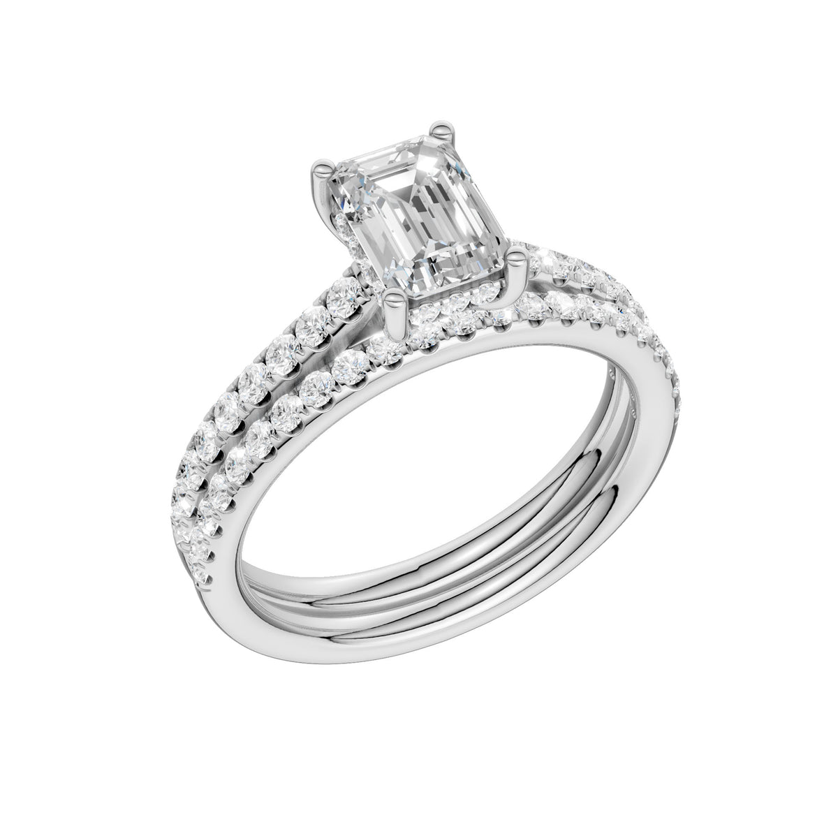 14K 1.50CT Lab Diamond Bridal Ring 66083