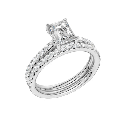 14K 1.50CT Lab Diamond Bridal Ring 66083