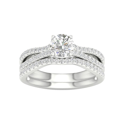 14K 1.40CT Lab Grown Diamond Bridal Set 66085
