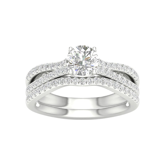 14K 1.40CT Lab Grown Diamond Bridal Set 66085