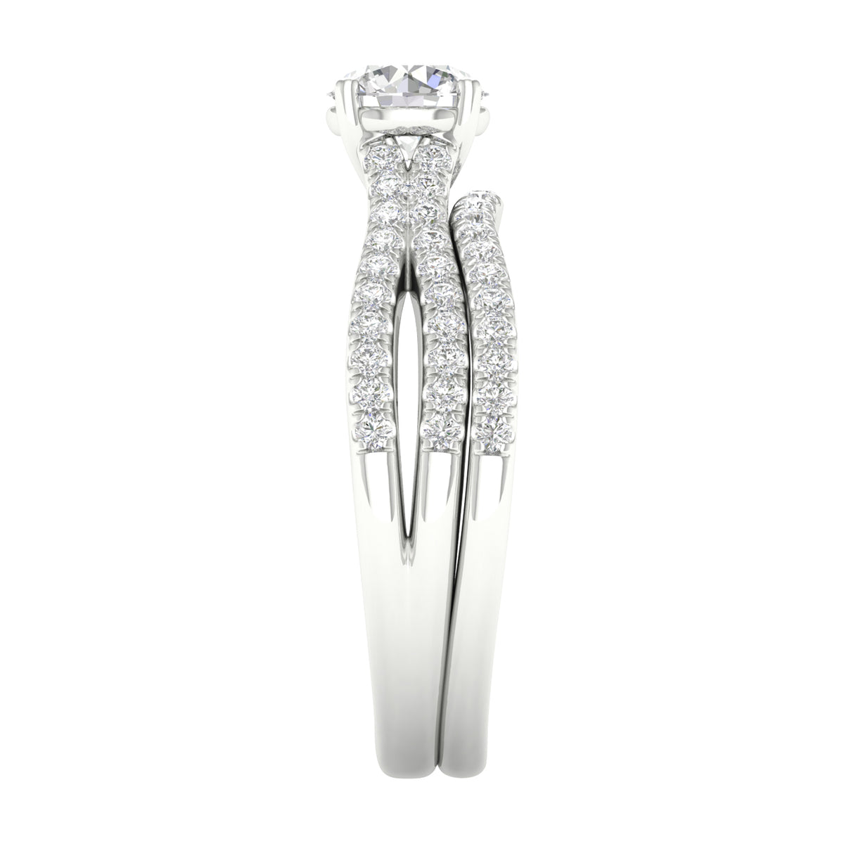 14K 1.40CT Lab Grown Diamond Bridal Set 66085