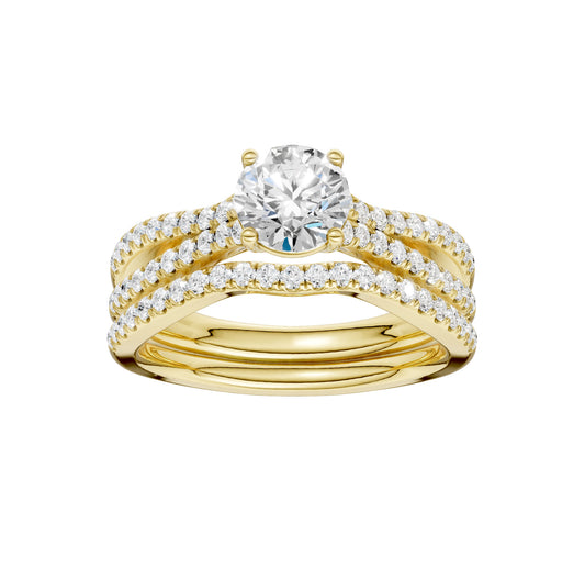 14K 1.40CT Lab Grown Diamond Bridal Set 66086