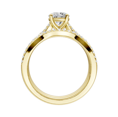 14K 1.40CT Lab Grown Diamond Bridal Set 66086