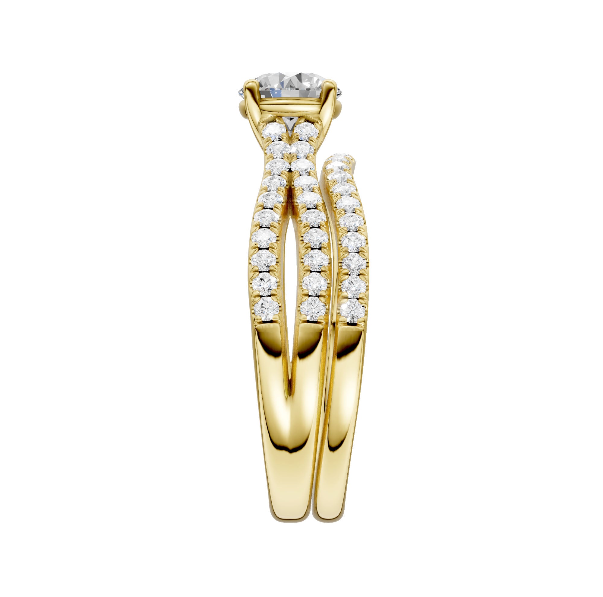 14K 1.40CT Lab Grown Diamond Bridal Set 66086