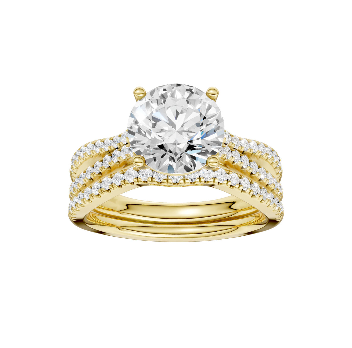 14K 2.40ct Lab Grown Diamond Bridal Set 66088