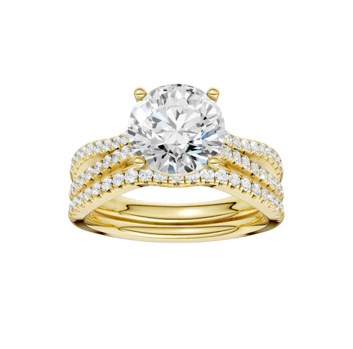 14K 2.40ct Lab Grown Diamond Bridal Set 66088