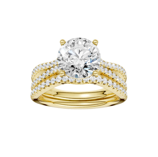 14K 2.40ct Lab Grown Diamond Bridal Set 66088