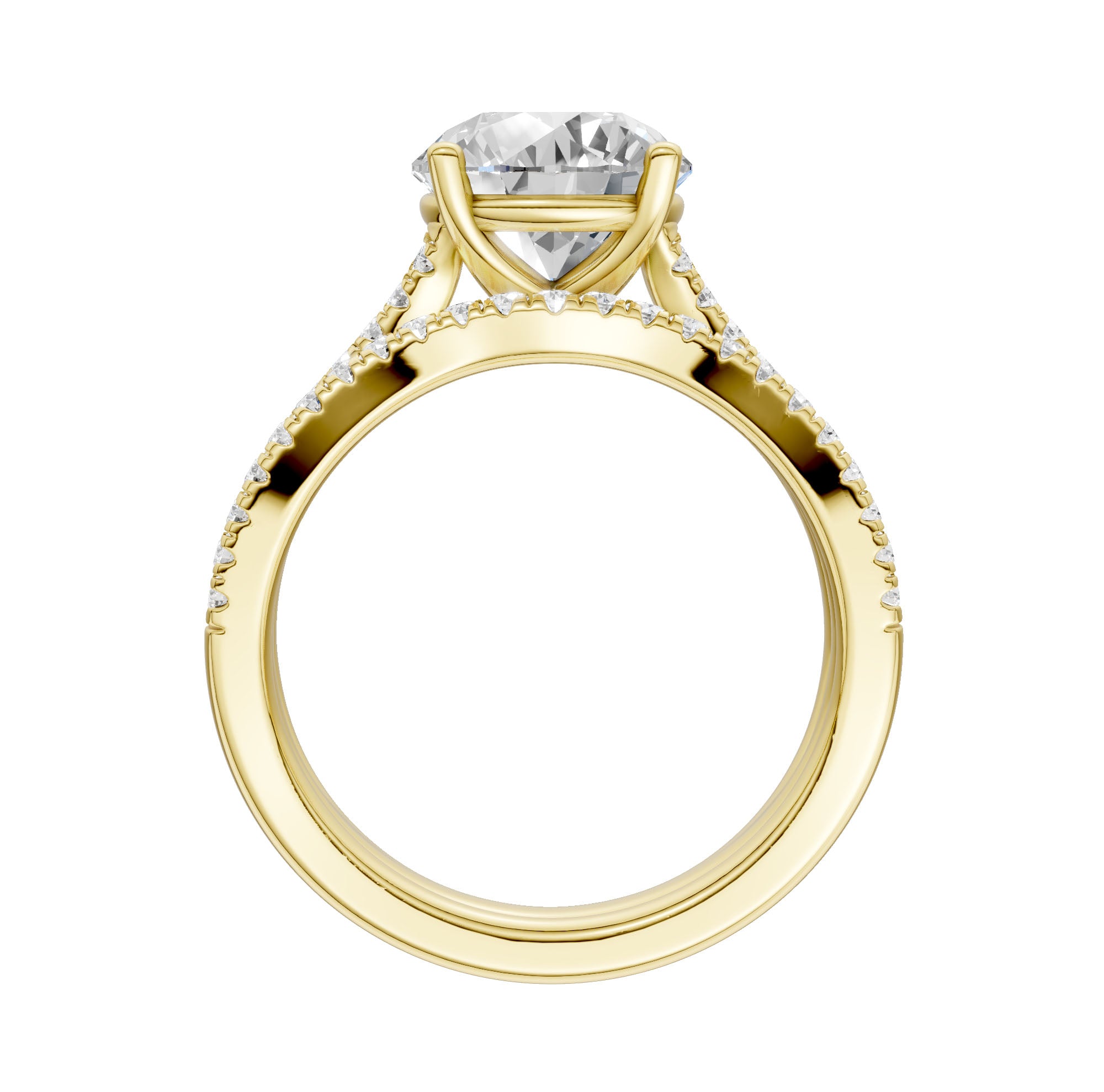 14K 2.40ct Lab Grown Diamond Bridal Set 66088