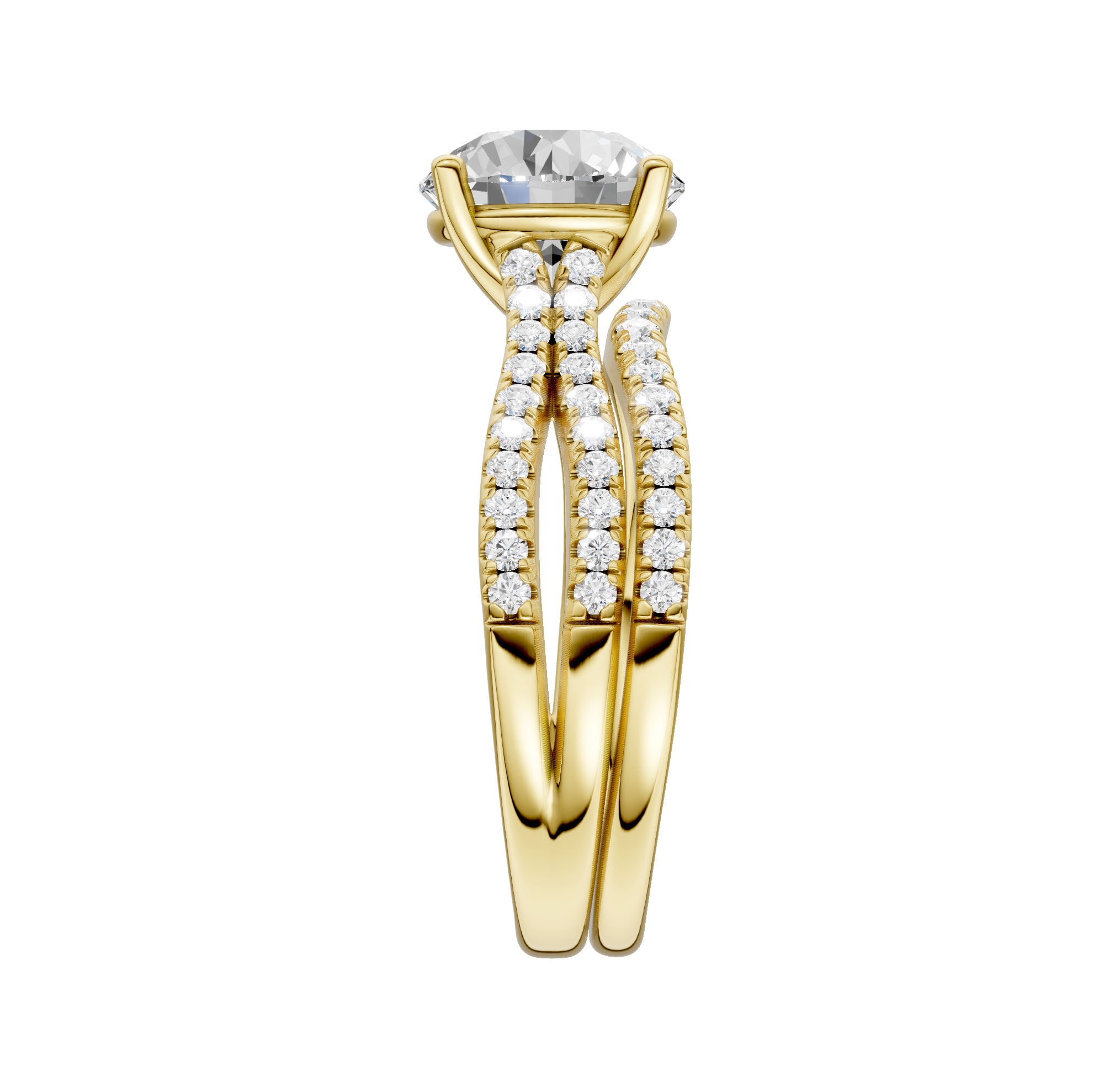 14K 2.40ct Lab Grown Diamond Bridal Set 66088