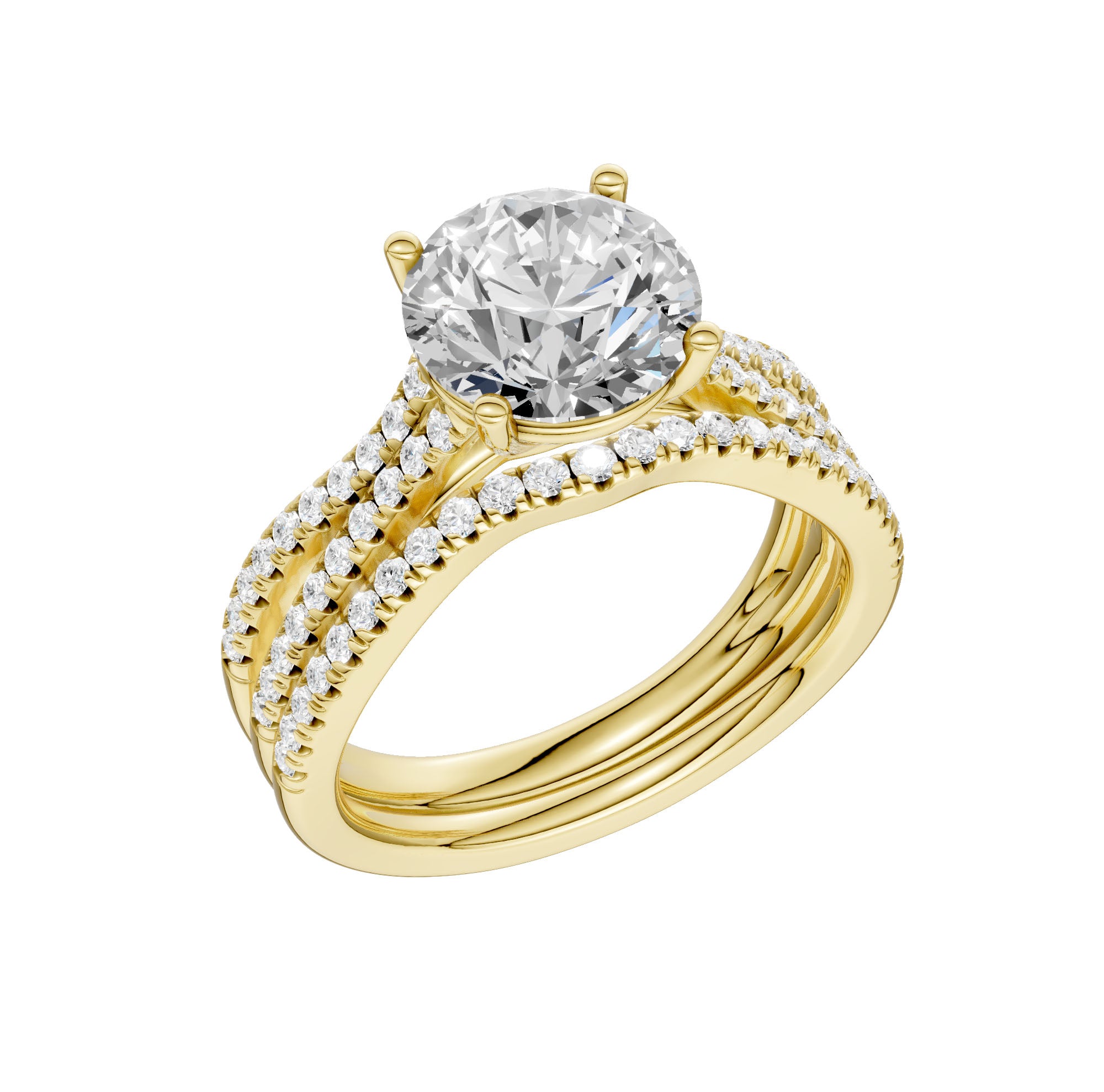 14K 2.40ct Lab Grown Diamond Bridal Set 66088