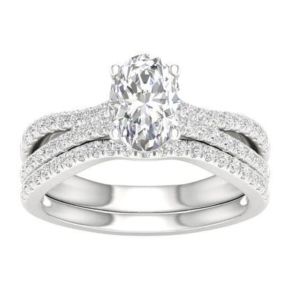 14K 1.40CT Lab Grown Bridal Set 66089