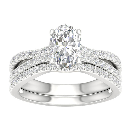14K 1.40CT Lab Grown Bridal Set 66089