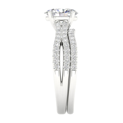14K 1.40CT Lab Grown Bridal Set 66089