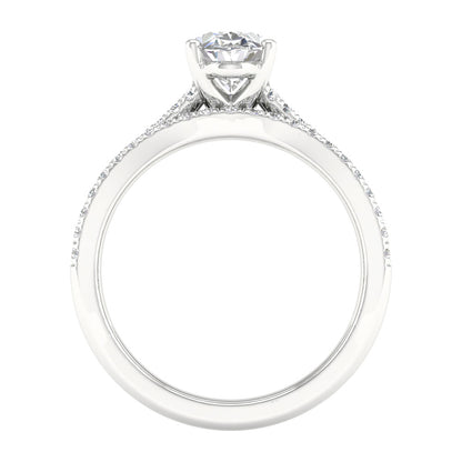 14K 1.40CT Lab Grown Bridal Set 66089