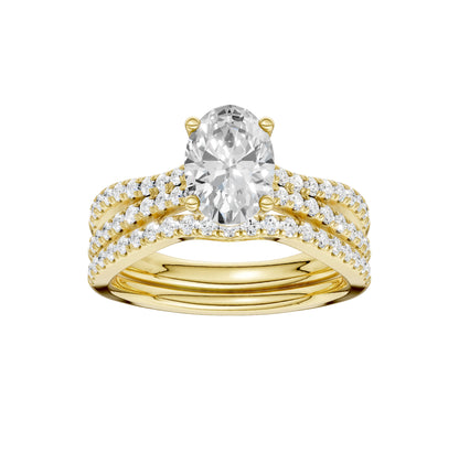 14K 1.40CT Lab Grown Bridal Set 66090