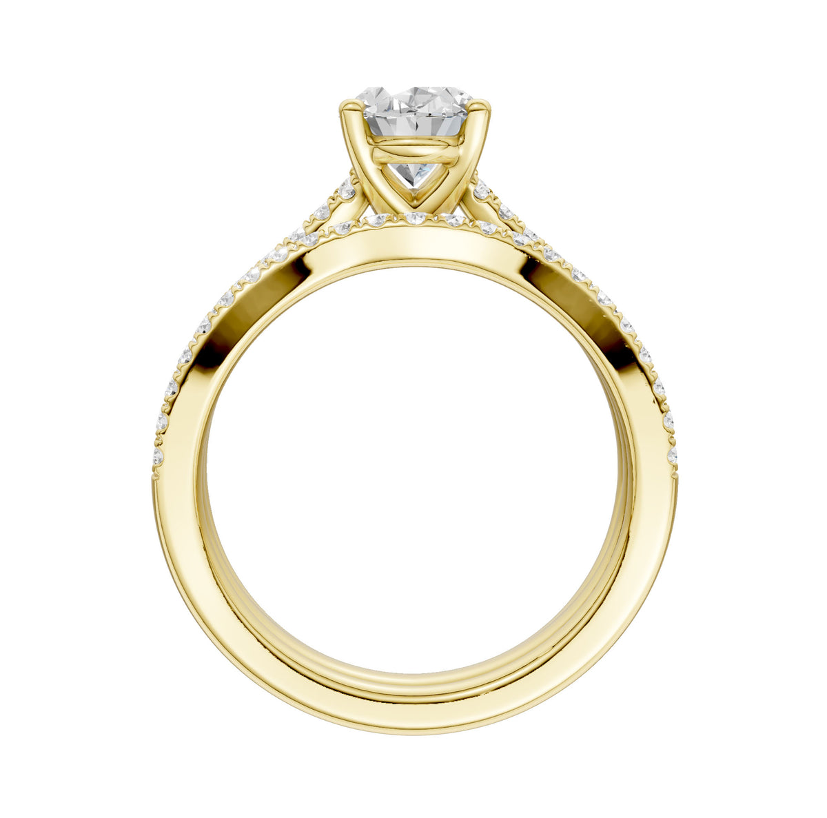 14K 1.40CT Lab Grown Bridal Set 66090