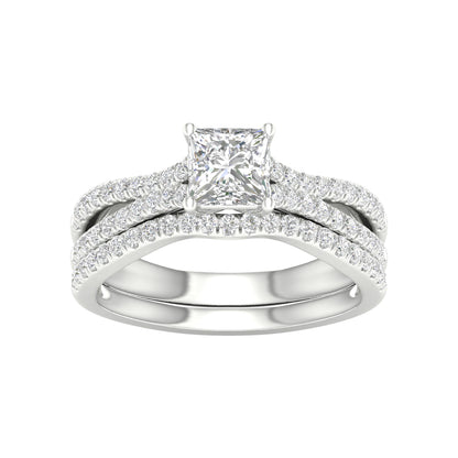 Certified Lab Grown 14K 1.40CT Diamond Bridal Set 66091