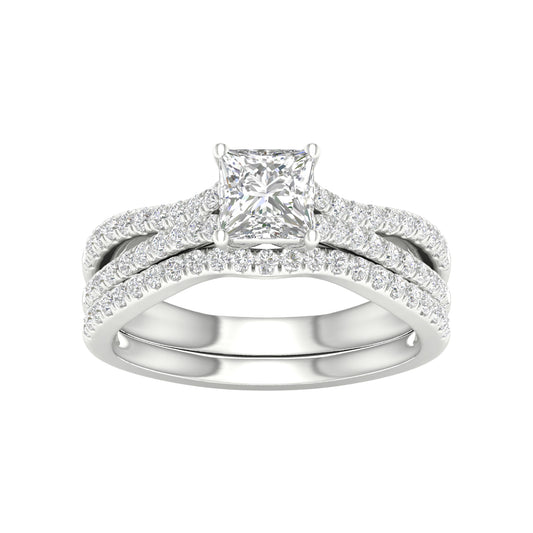 Certified Lab Grown 14K 1.40CT Diamond Bridal Set 66091