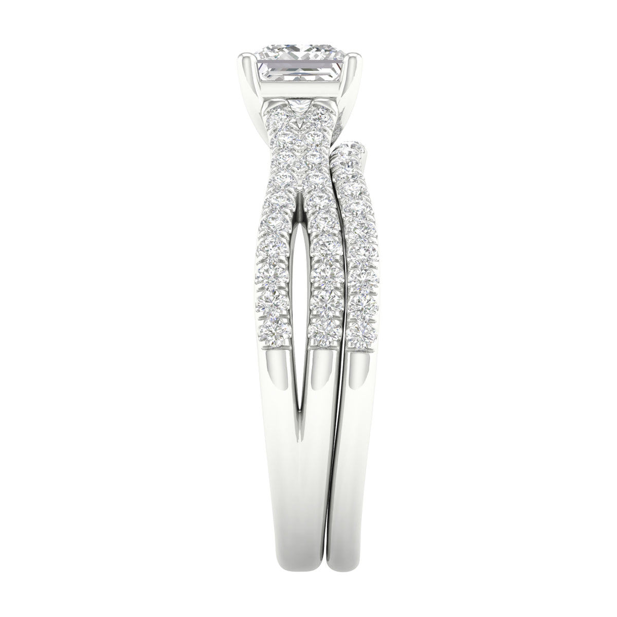 Certified Lab Grown 14K 1.40CT Diamond Bridal Set 66091