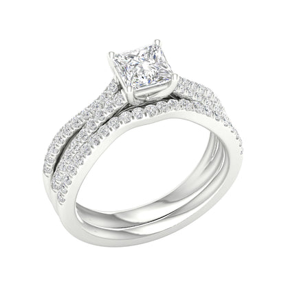 Certified Lab Grown 14K 1.40CT Diamond Bridal Set 66091