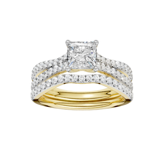 Certified Lab Grown 14K 1.40CT Diamond Bridal Set 66092