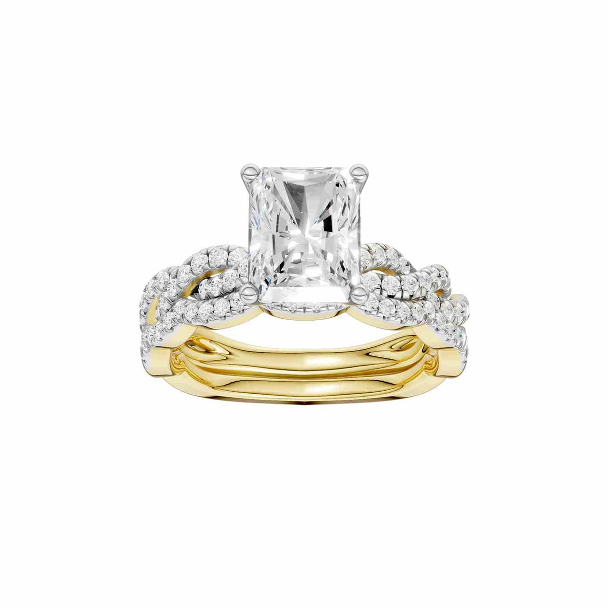 14K 2.40 CT Lab Grown Diamond Bridal Set 66098