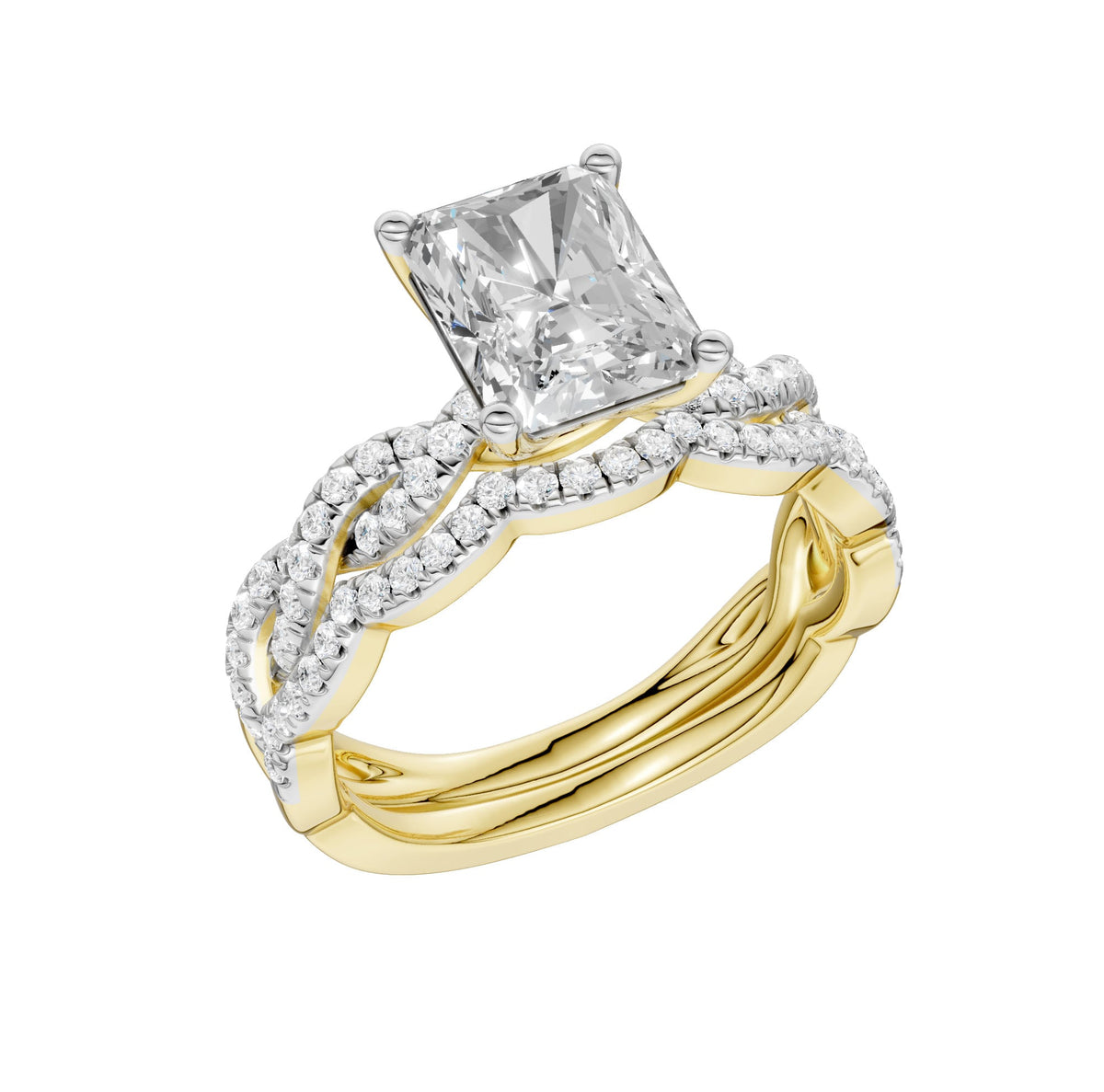 14K 2.40 CT Lab Grown Diamond Bridal Set 66098
