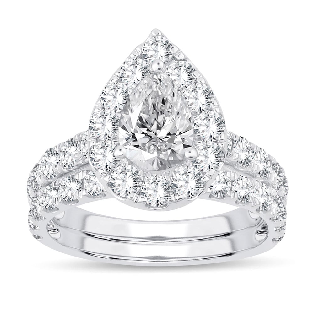 14K 1.50CT Certified Lab Grown Diamond Bridal Ring 66109