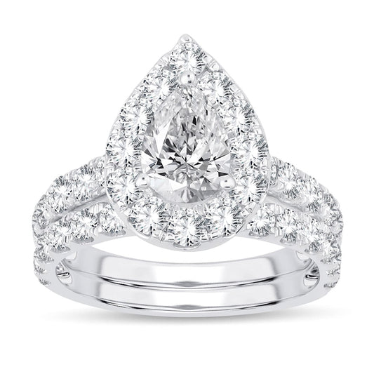 14K 1.50CT Certified Lab Grown Diamond Bridal Ring 66109