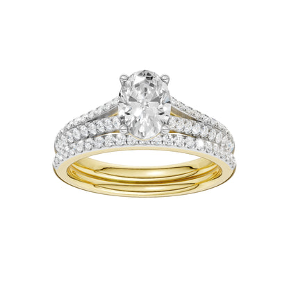 14K 1.40CT Lab Grown Bridal Set 66131