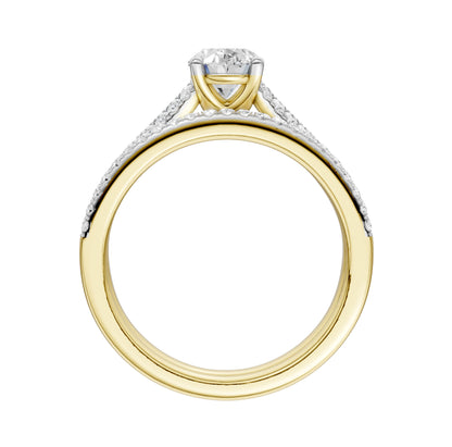 14K 1.40CT Lab Grown Bridal Set 66131