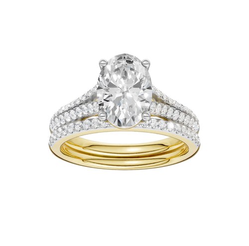14K 2.40CT Lab Diamond Bridal Set 66133