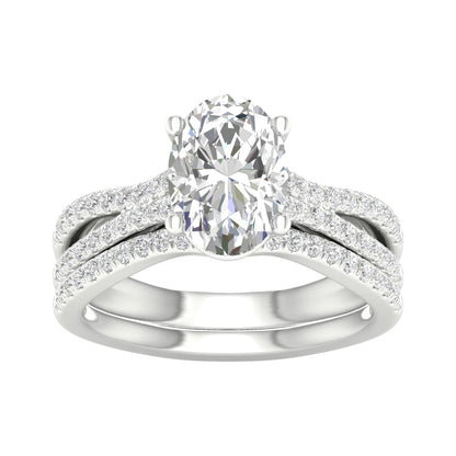 14K 1.40CT Lab Diamond Bridal Set 66134