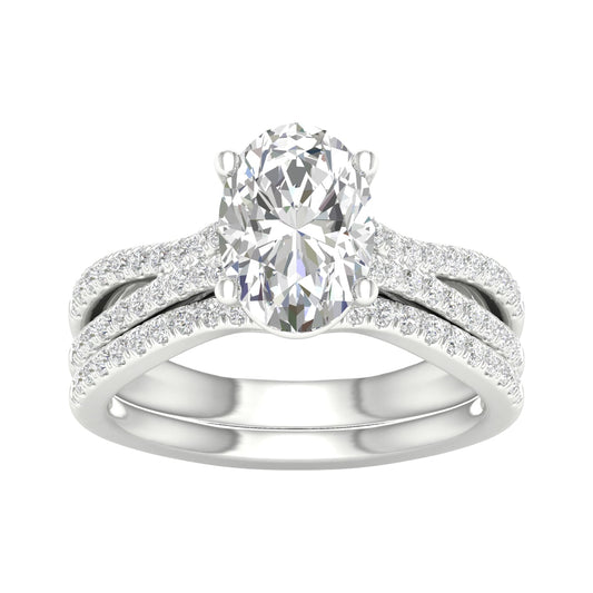 14K 1.40CT Lab Diamond Bridal Set 66134