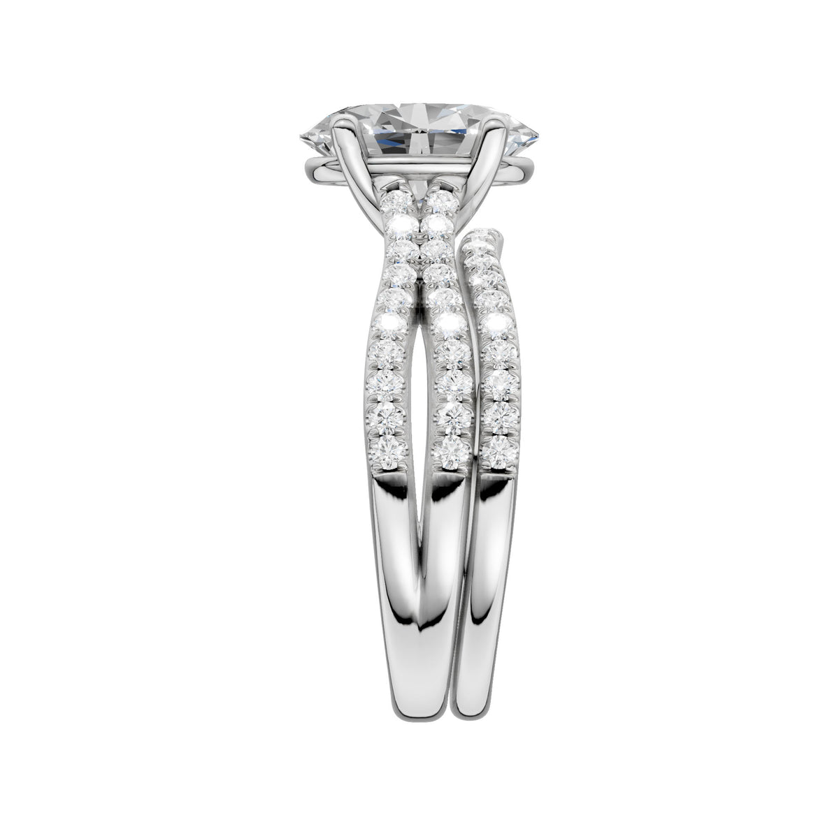 14K 1.40CT Lab Diamond Bridal Set 66134