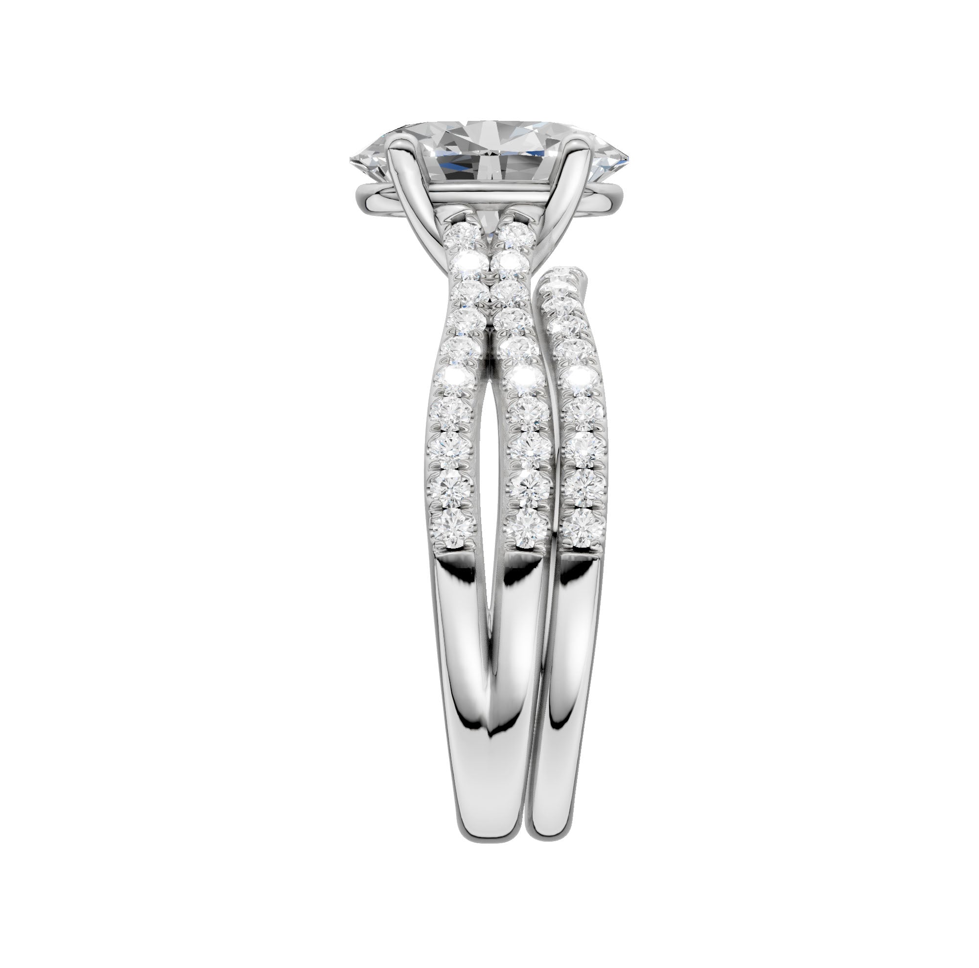 14K 1.40CT Lab Diamond Bridal Set 66134