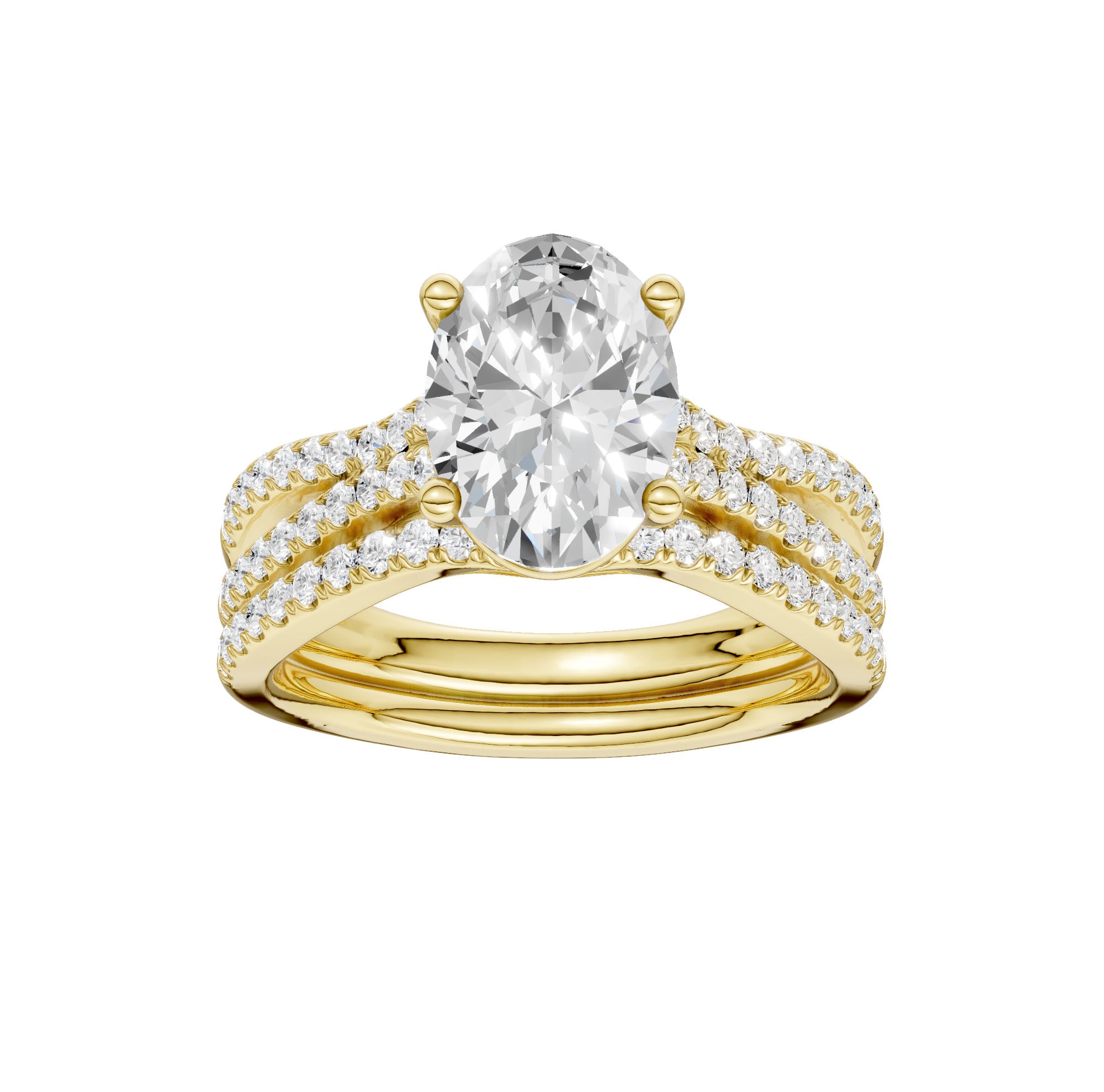 14K 1.40CT Lab Diamond Bridal Set 66135