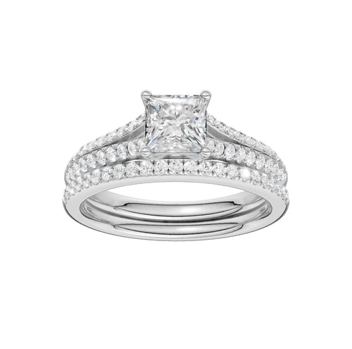 Certified Lab Grown 14K 1.40CT Diamond Bridal Set 66138