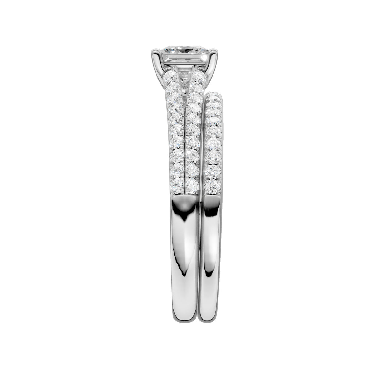Certified Lab Grown 14K 1.40CT Diamond Bridal Set 66138