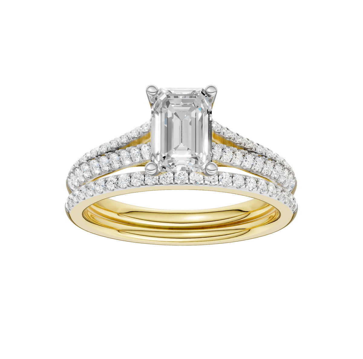 Certified Lab Grown 14K 1.40CT Diamond Bridal Set 66146