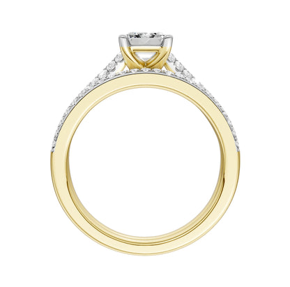 Certified Lab Grown 14K 1.40CT Diamond Bridal Set 66146