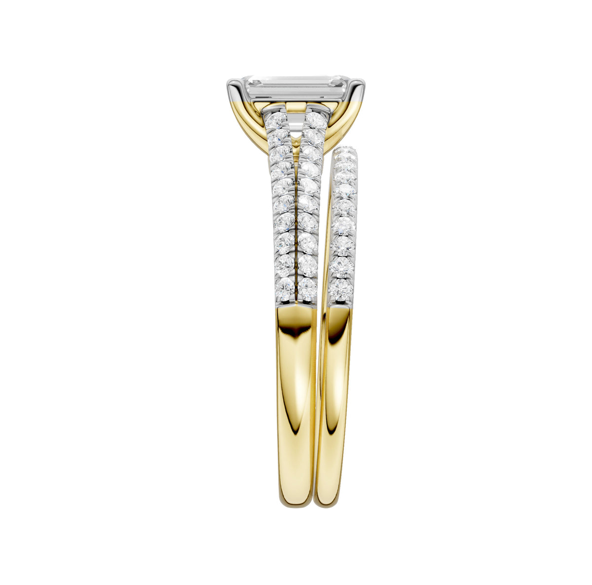 Certified Lab Grown 14K 1.40CT Diamond Bridal Set 66146