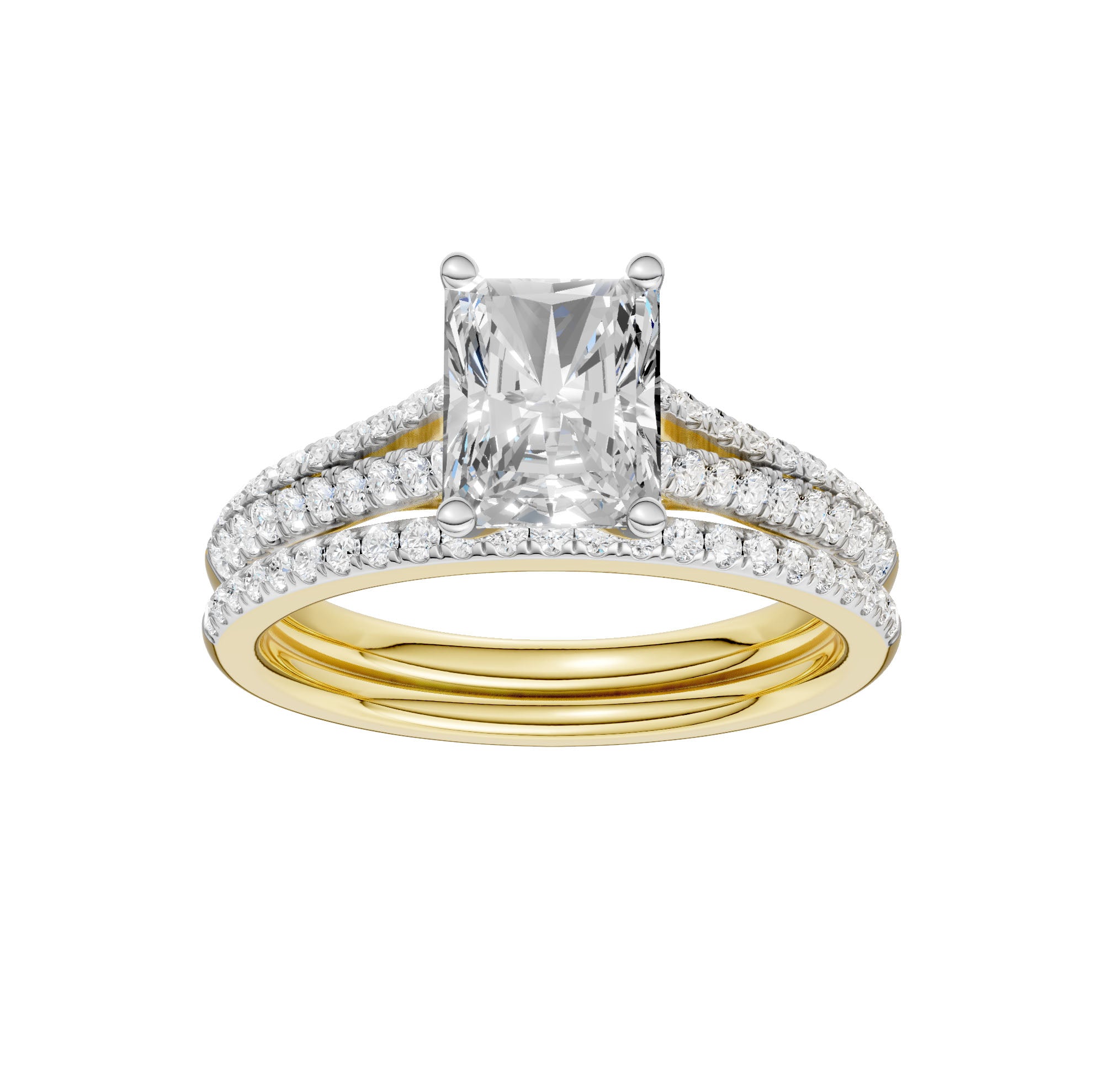 Certified Lab Grown 14K 2.40CT Diamond Bridal Set 66150